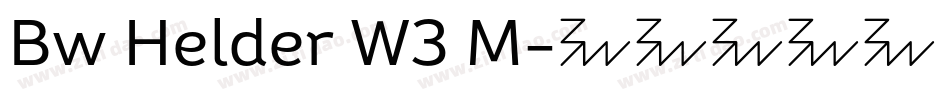 Bw Helder W3 M字体转换